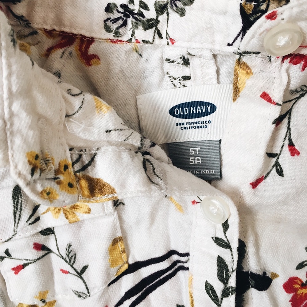 Old Navy 5t floral shirt dress - Picture 3 of 3